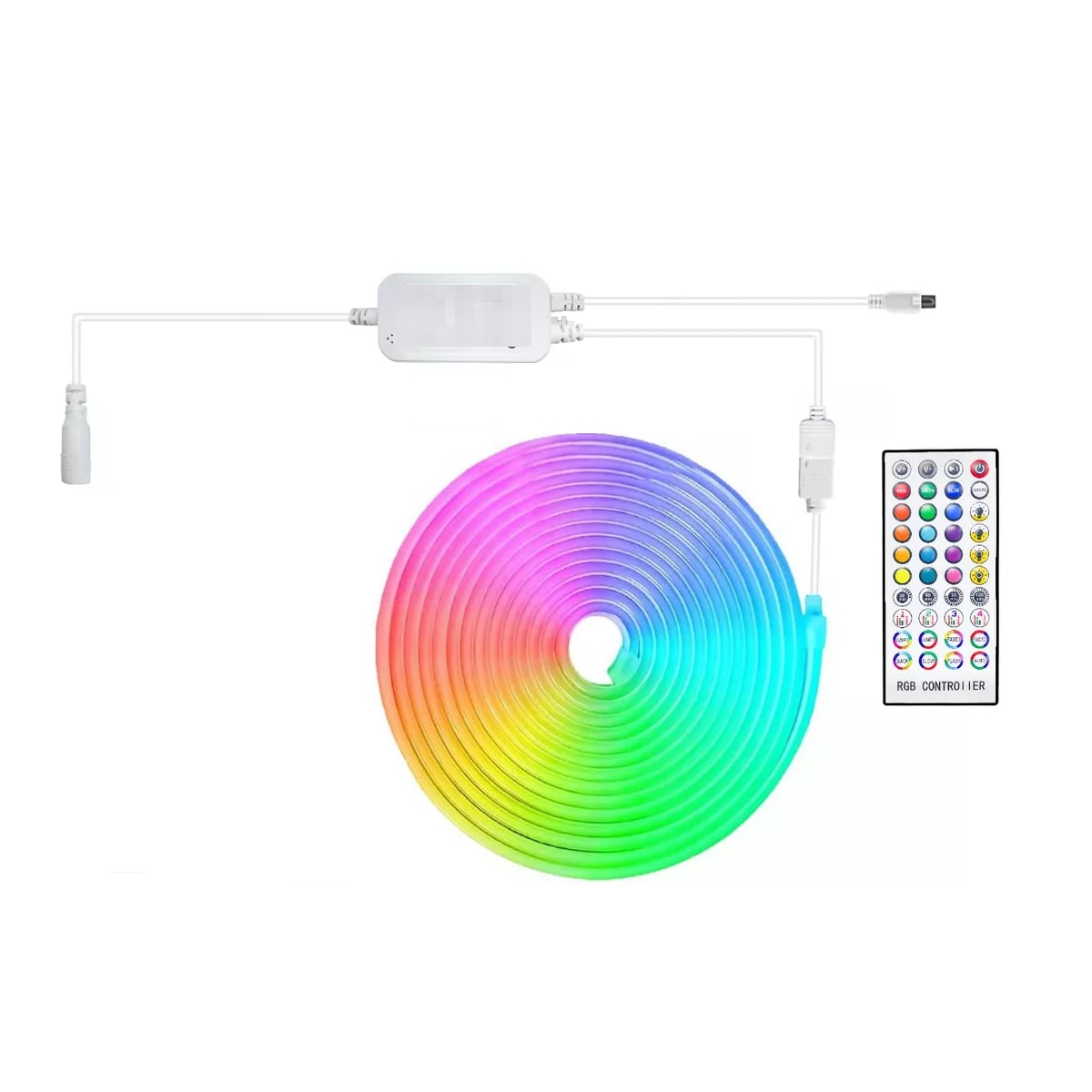 Led Luz Neón Flex Bluetooth Rgb Ip68 Luces 6m Eo Safe Imports Esi-13161 Multicolor $609