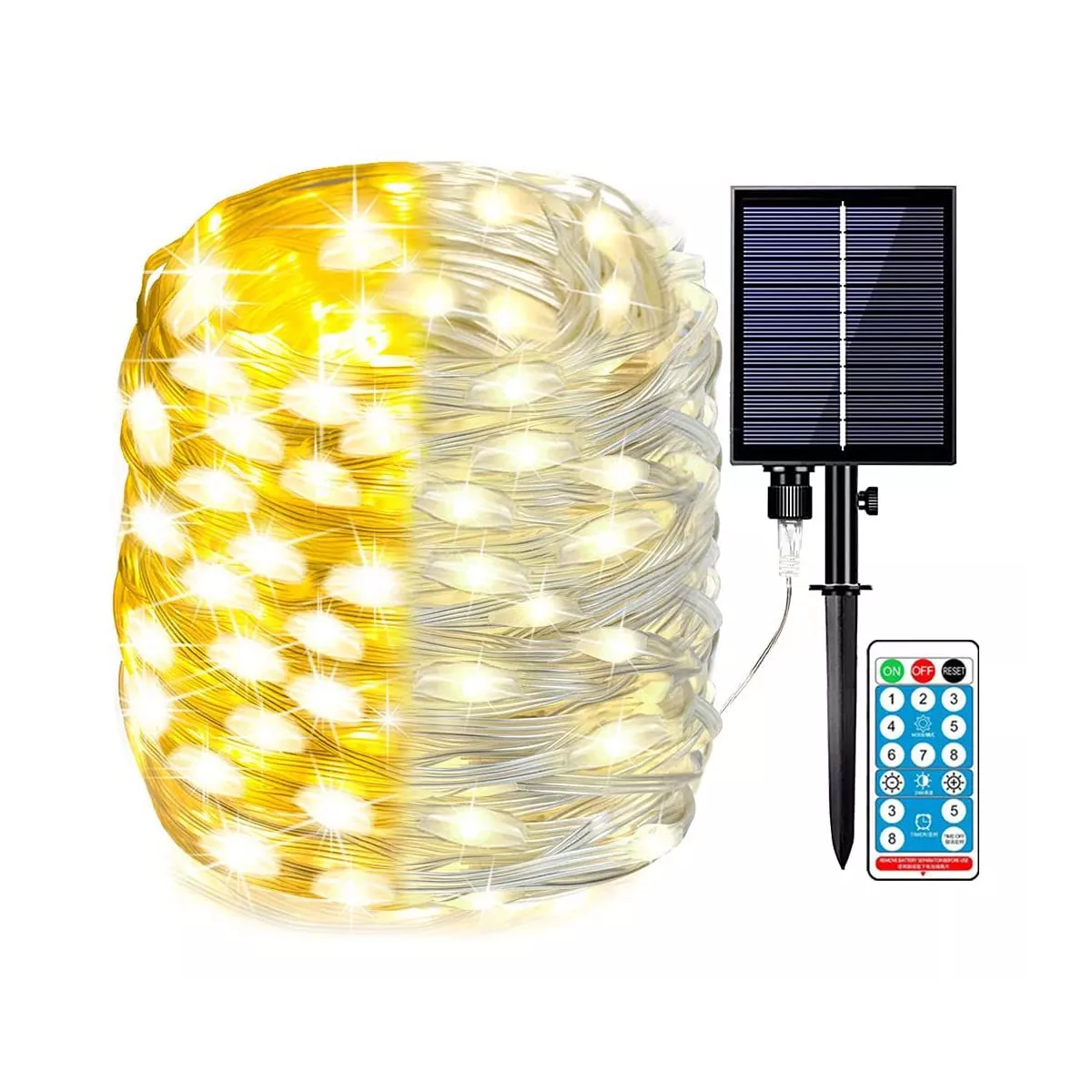 Foto 6 pulgar | Luces Solares Exterior 800 LED Eo Safe Imports Amarillo 100m