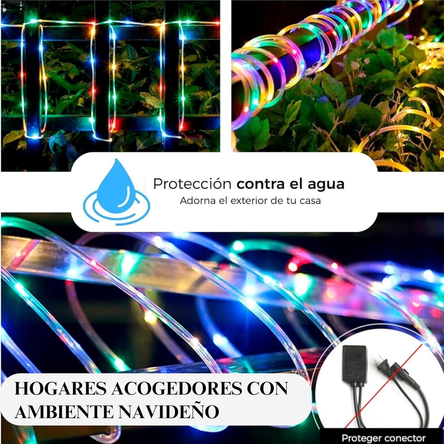 Foto 3 pulgar | Manguera De Luz Led Luxvi 10m 8 Modos 200 Led's Impermeable Ip65 Multicolor (3pzs)