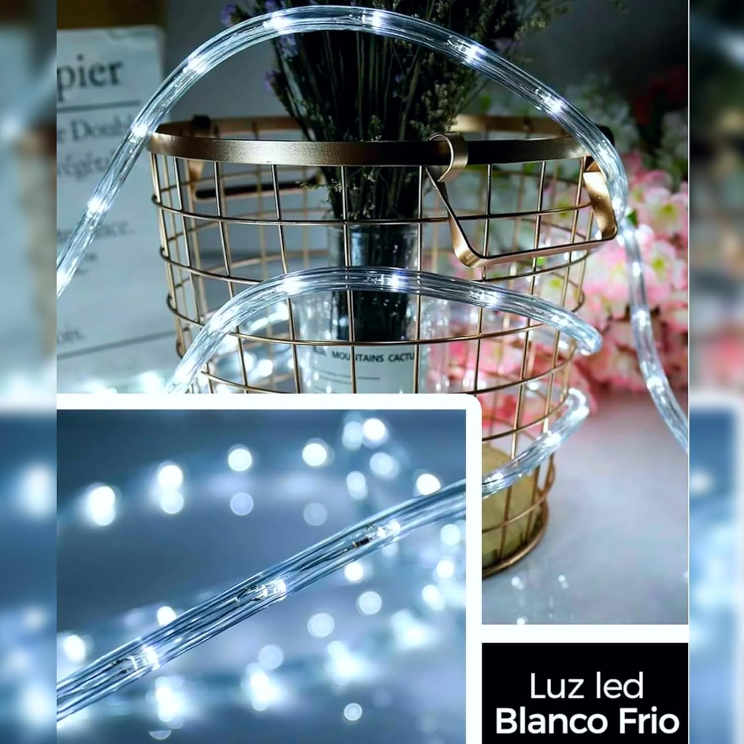 Foto 8 | Manguera De Luz Led Luxvi 10m 8 Modos 200 Led's Impermeable Ip65 Blanco Frío (3pzs)