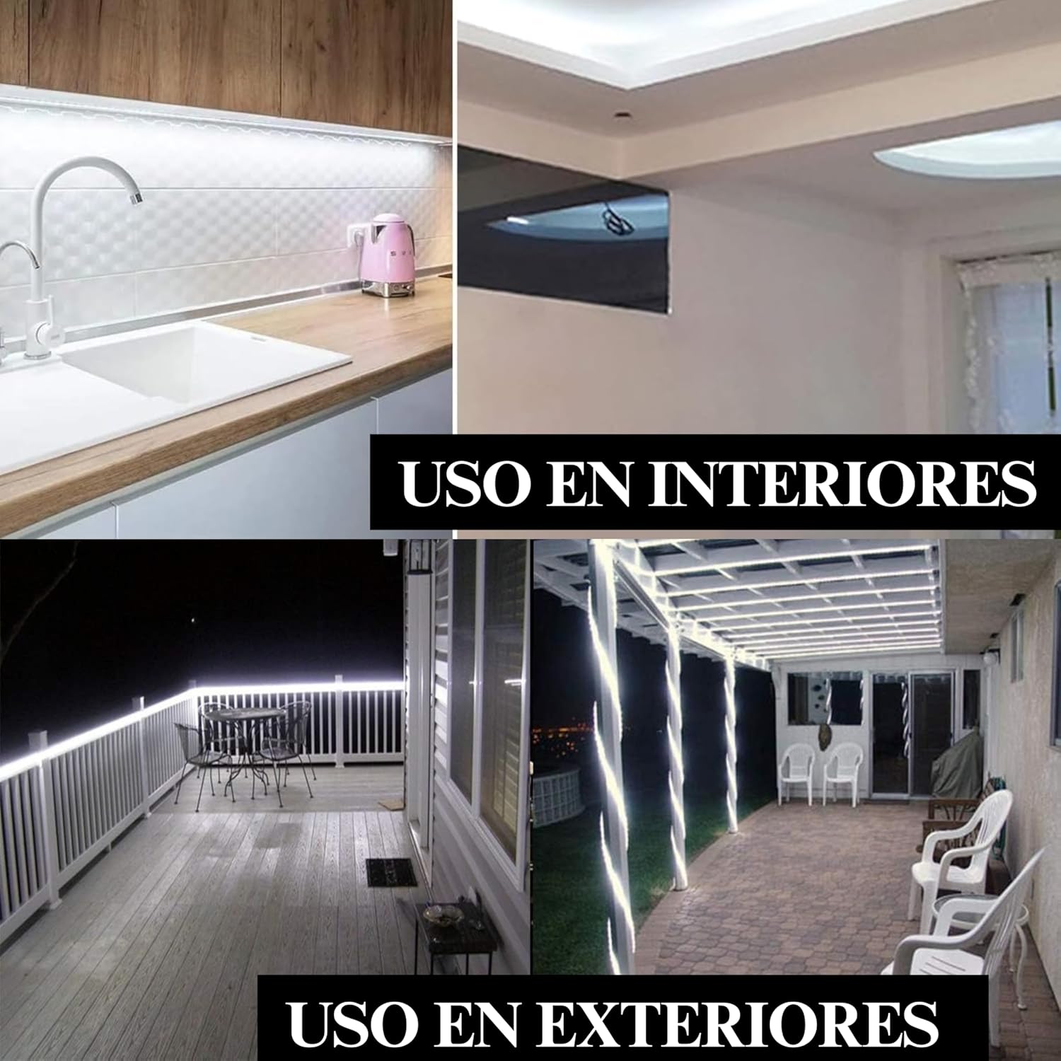 Foto 7 pulgar | Manguera De Luz Led Luxvi 5m 8 Modos 100 Led's Impermeable Ip65 Blanco Frío (2pzs)