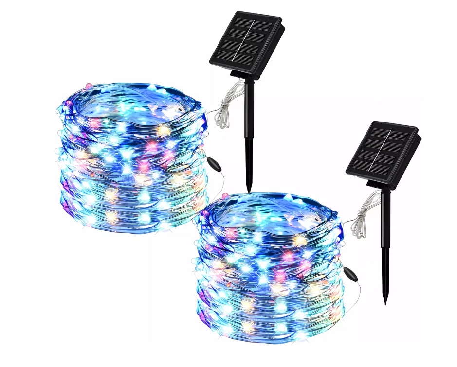 2pcs 32 M Luces  Wünd De Luz Solar Led Decoración Navideñas 300led