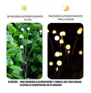 Foto 2 | Luces Led Solares Luciérnaga Para Jardín Exteriores 2 Baras Belug Con 16 Focos