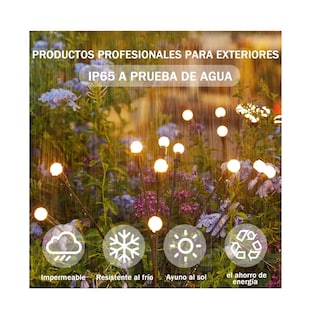 Foto 5 | Luces Led Solares Luciérnaga Para Jardín Exteriores 2 Baras Belug Con 16 Focos