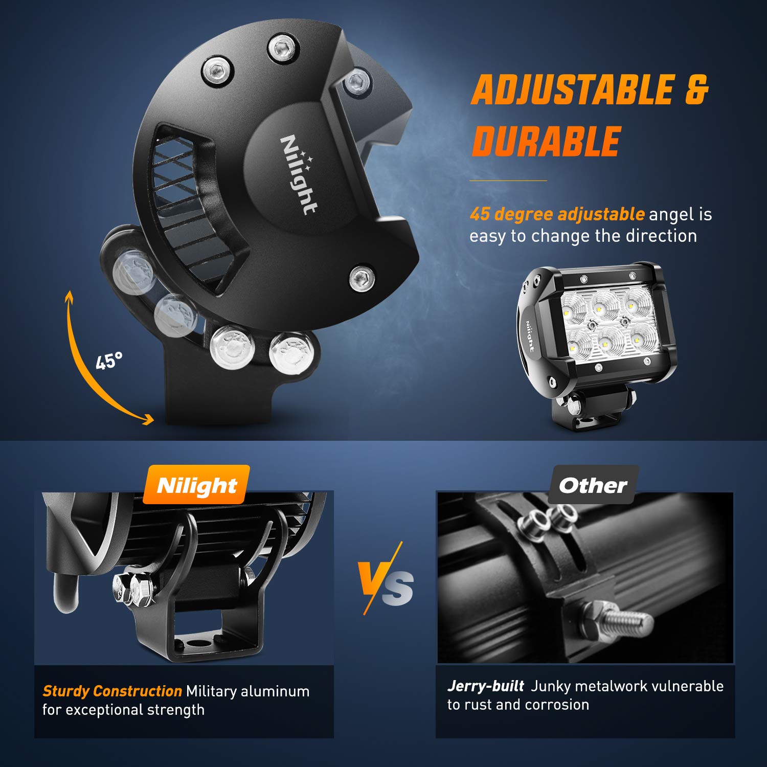 Foto 6 pulgar | Barra De Iluminación Led Pods Nilight De 18 W, 1260 Lm, Para Vehículos, 4 Unidades - Venta Internacional.