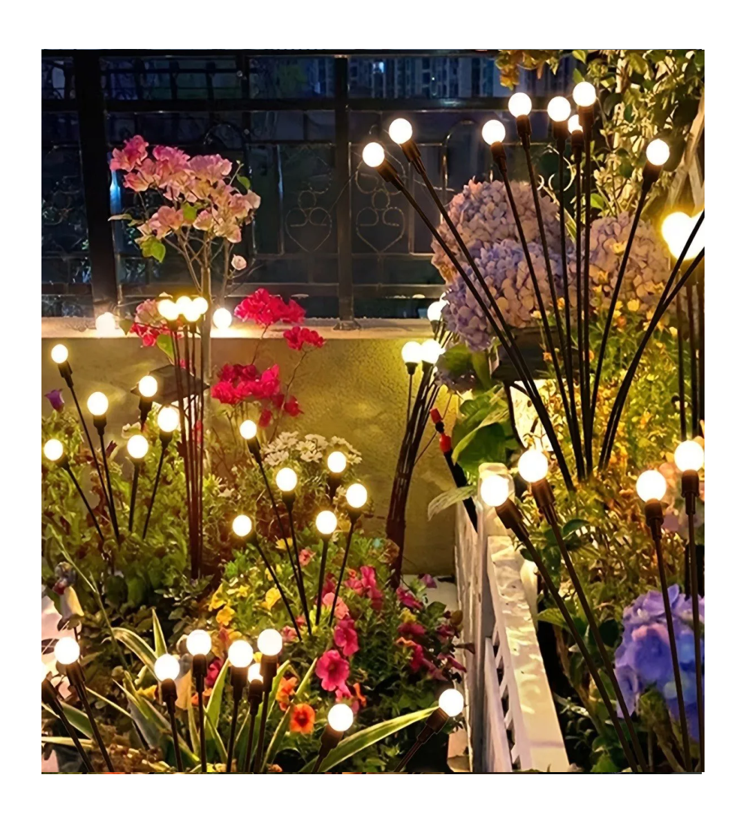 Foto 4 pulgar | Luces Led Solares Luciérnaga Para Jardín Exteriores 2 Baras Con 16 Focos