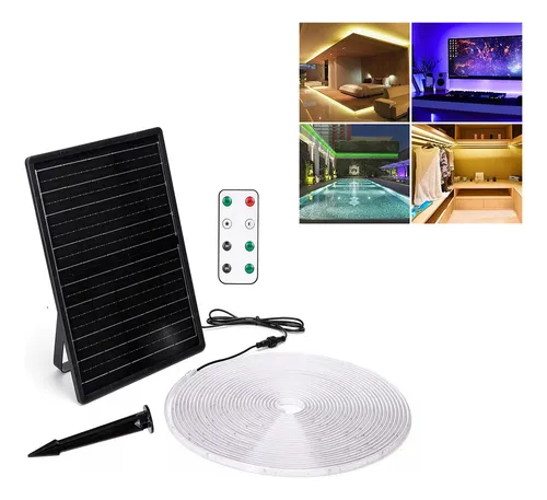 Tiras Led Solar Exterior 20m Rgb 200w Ip65 Impermeable