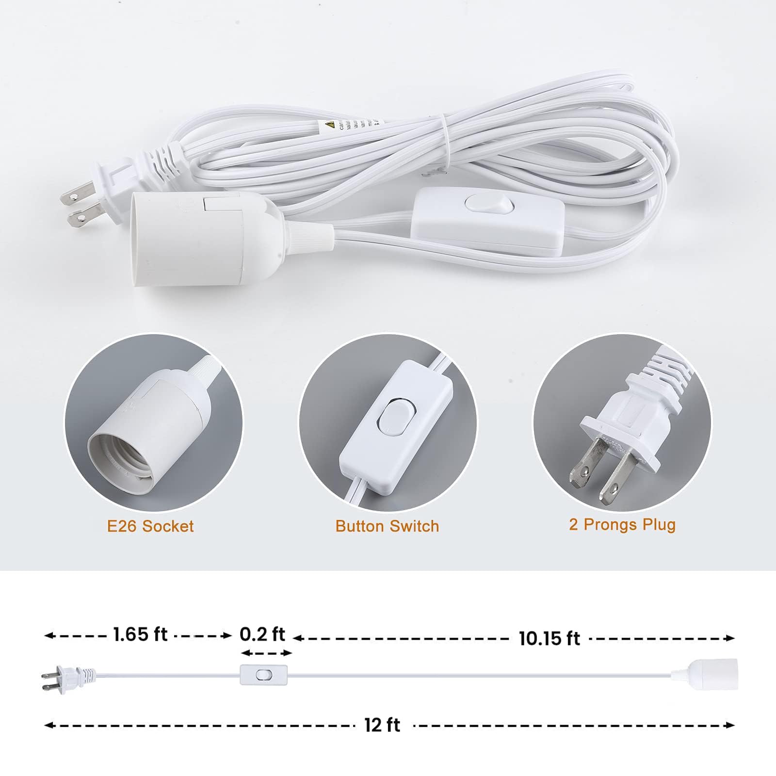 Foto 4 pulgar | Cable De Lámpara Colgante Con Forma De Linterna Colgante De 3,7 M, Paquete De 2 - Venta Internacional.