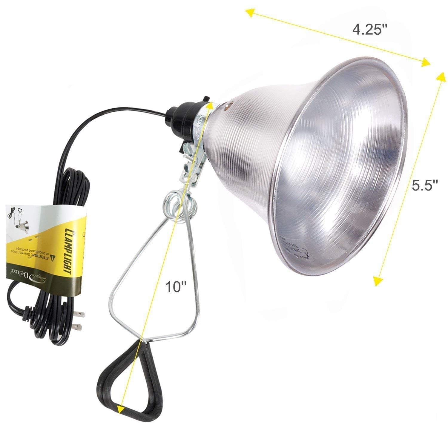 Foto 2 | Enchufe De Lámpara Tipo Pinza Simple Deluxe Con Reflector De Aluminio De 14 Cm - Venta Internacional.