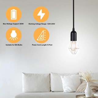 Foto 6 | Cable De Lámpara Colgante Con Forma De Farol Colgante De Extensión, 6 M, Simple Deluxe - Venta Internacional.