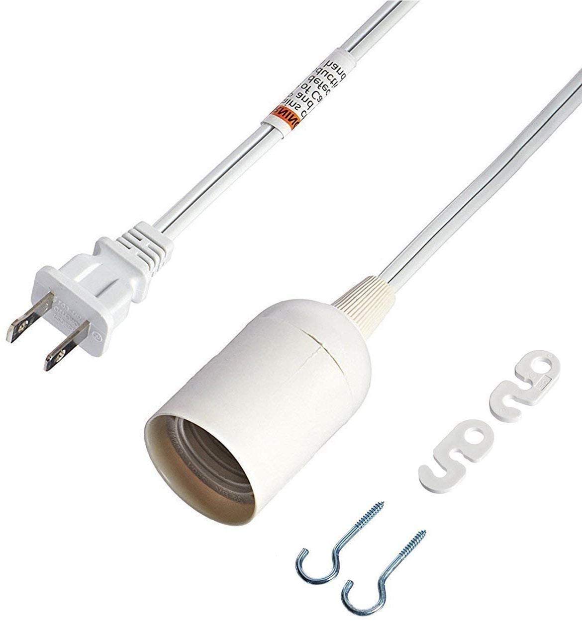 Foto 4 pulgar | Cable De Lámpara Colgante Con Forma De Farol Colgante De Extensión, 6,10 M, 2 Unidades, Color Blanco - Venta Intern