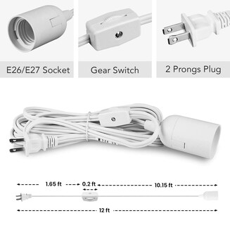 Foto 2 | Cable De Lámpara Colgante Con Forma De Farol Colgante De Extensión, 3,6 M, Simple Deluxe - Venta Internacional.