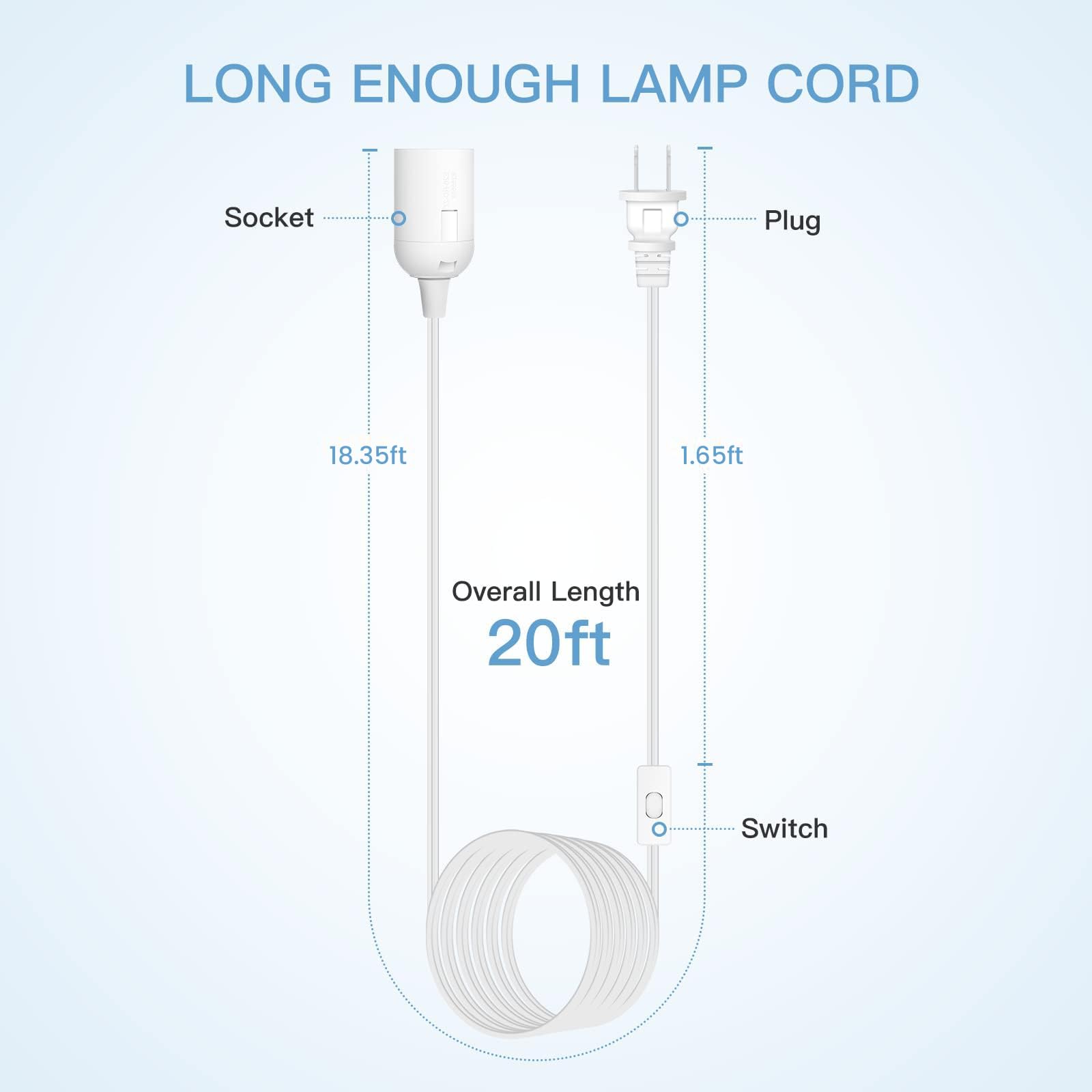 Foto 3 pulgar | Cable De Lámpara Colgante Con Forma De Farol Colgante De Extensión, 6 M, Simple Deluxe - Venta Internacional.
