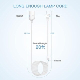 Foto 2 | Cable De Lámpara Colgante Con Forma De Farol Colgante De Extensión, 6 M, Simple Deluxe - Venta Internacional.