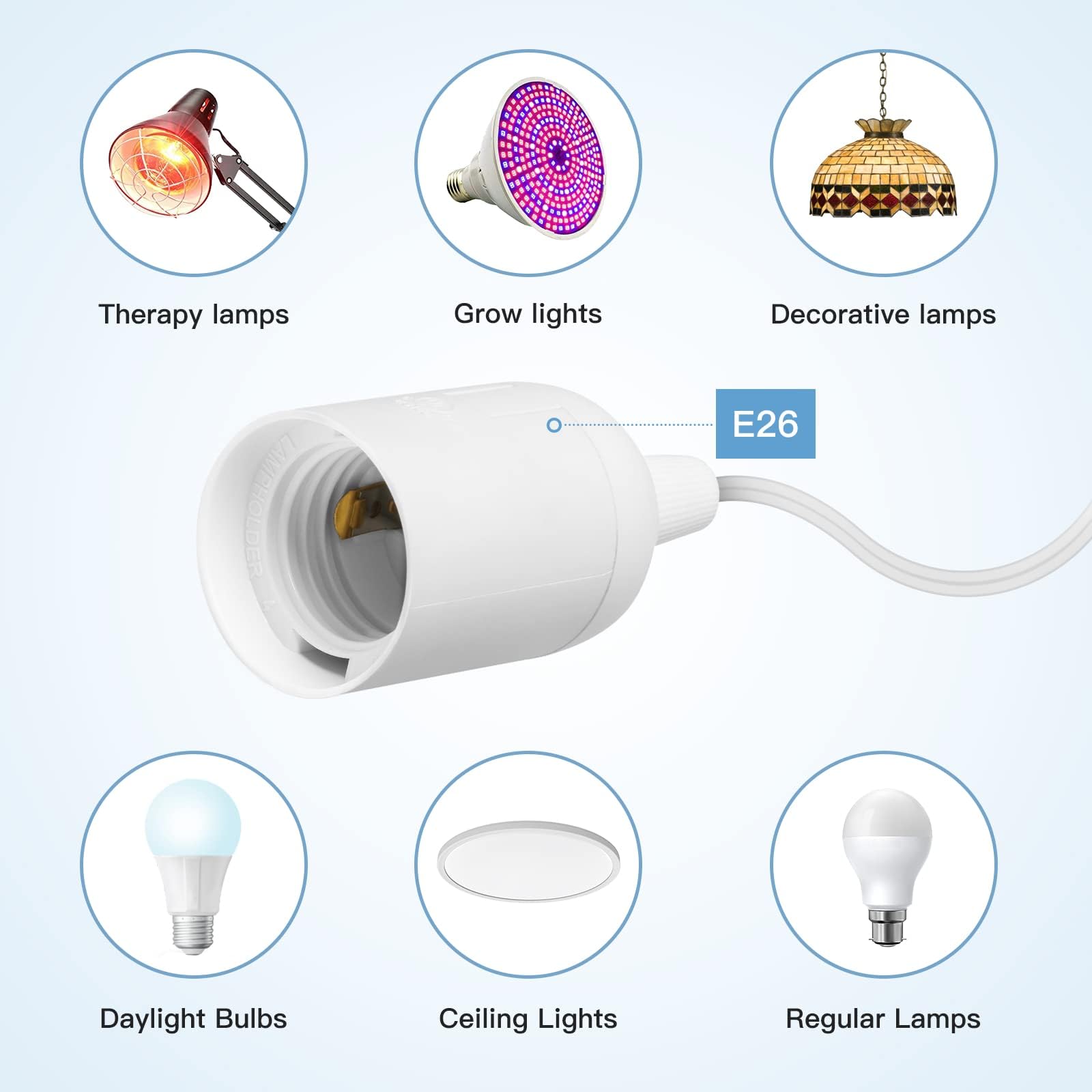 Foto 6 pulgar | Cable De Lámpara Colgante Con Forma De Farol Colgante De Extensión, 6 M, Simple Deluxe - Venta Internacional.