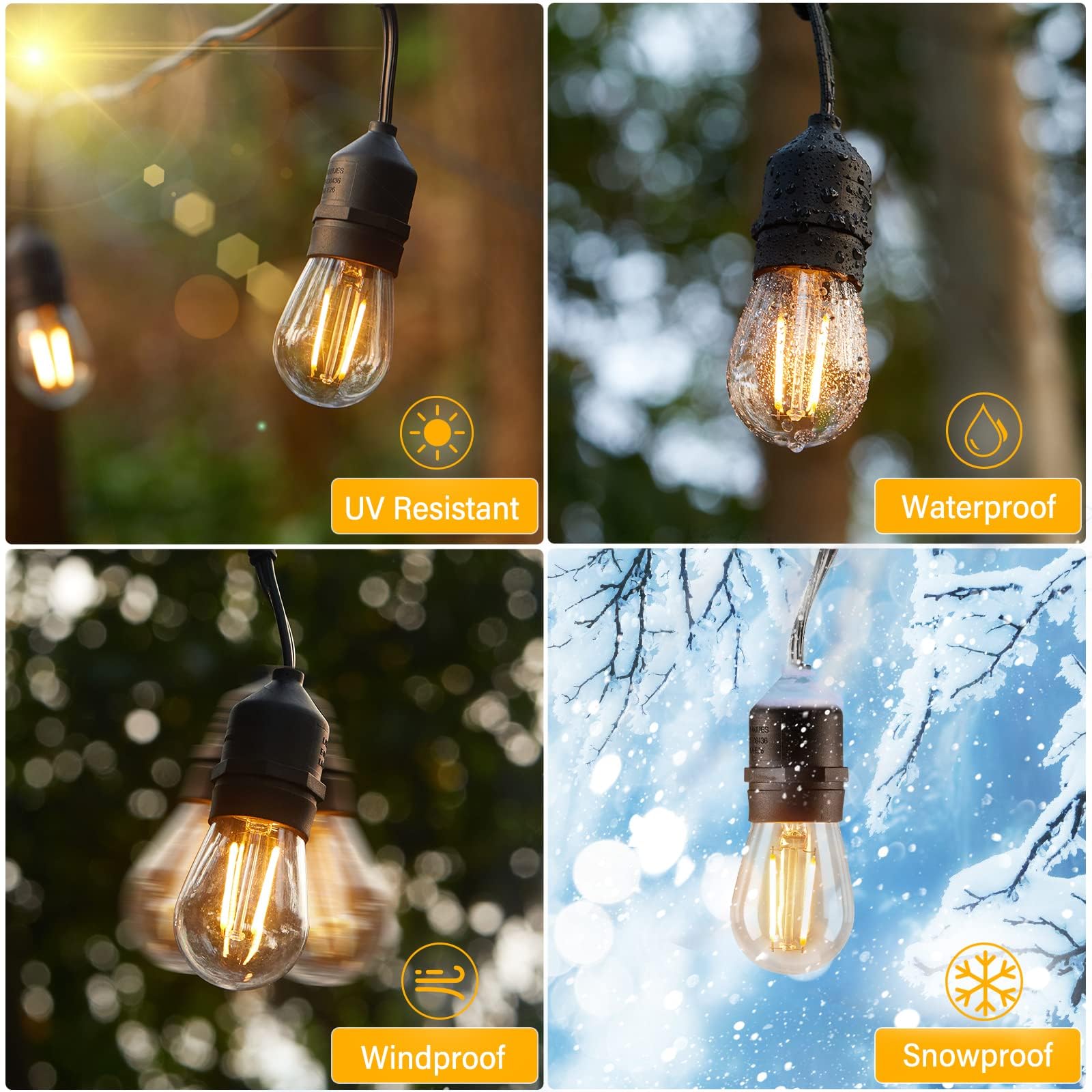 Foto 6 pulgar | Bombillas Led Para Exteriores Brightown S14, 2 W, 16 Unidades, 2700 K - Venta Internacional.