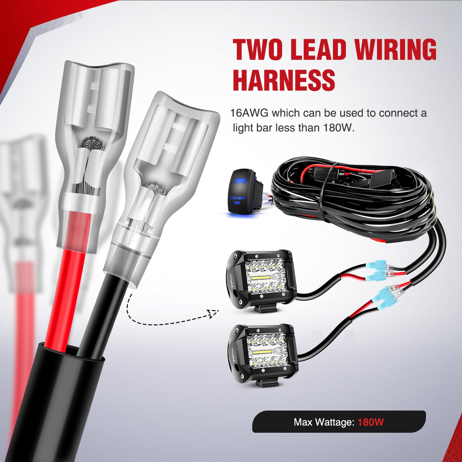 Foto 8 pulgar | Arnés De Cableado Nilight Remote Para Barra De Luz Led De 12 V 15 A - Venta Internacional.