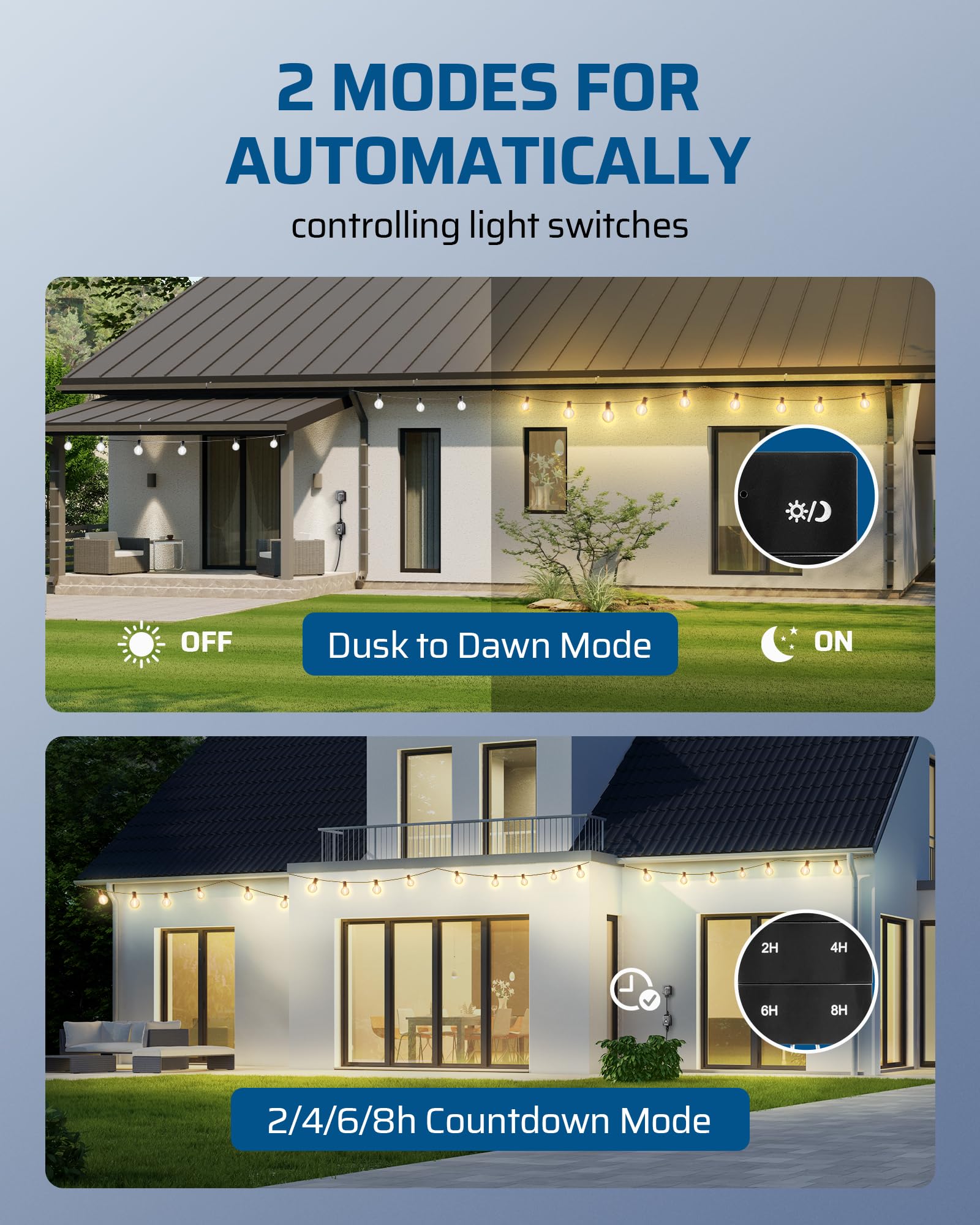 Foto 6 | Atenuador Exterior Dewenwils Del Anochecer Al Amanecer Con Temporizador De 100 Pies - Venta Internacional.