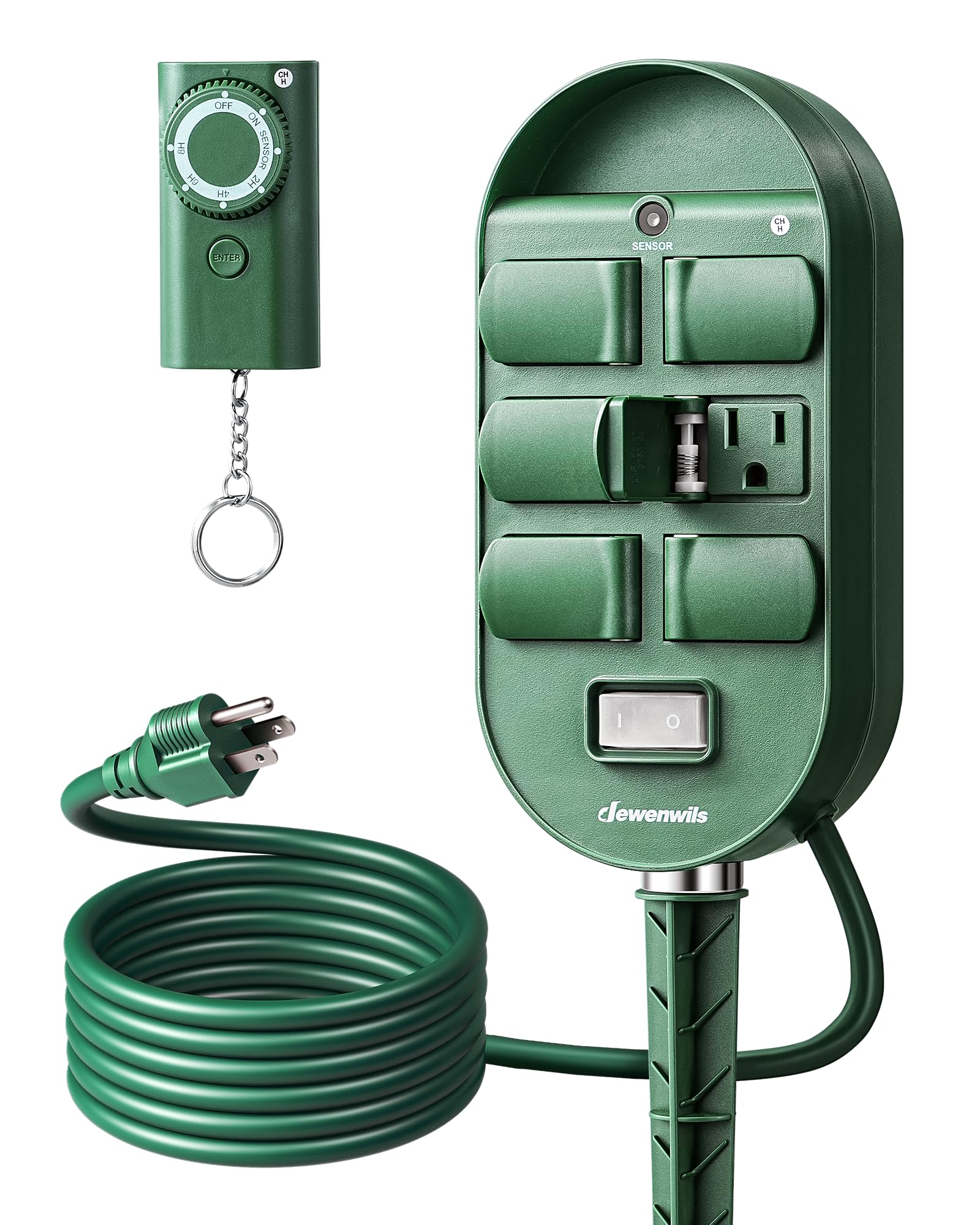 Temporizador Power Stake Para Exteriores Dewenwils Con Rango De Control De 100 Pies - Venta Internacional.
