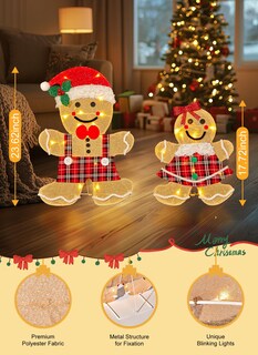 Foto 2 | Decoraciones Navideñas Para Exteriores Brightown 2d Gingerbread Man - Venta Internacional.