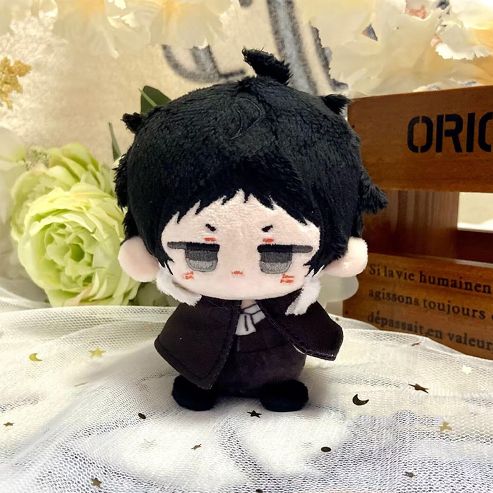 Foto 3 pulgar | Llavero De Felpa Calembou Anime Ryunosuke Akutagawa 10 Cm - Venta Internacional.