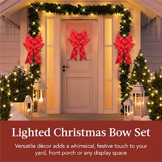 Foto 2 | Set De Decoración De Lazos Navideños Best Choice Products Con 30 Led - Venta Internacional.