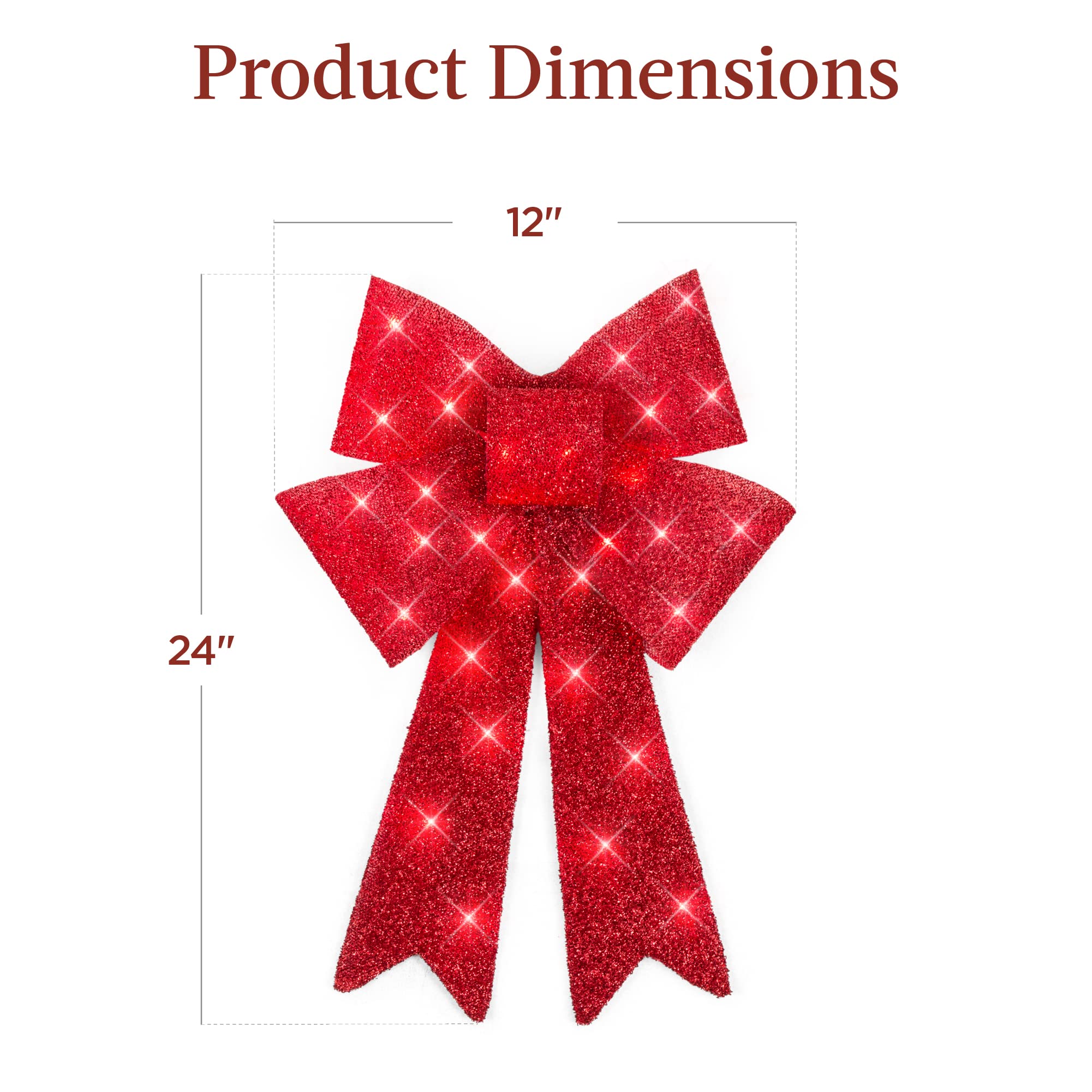 Foto 7 | Set De Decoración De Lazos Navideños Best Choice Products Con 30 Led - Venta Internacional.