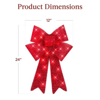Foto 7 | Set De Decoración De Lazos Navideños Best Choice Products Con 30 Led - Venta Internacional.