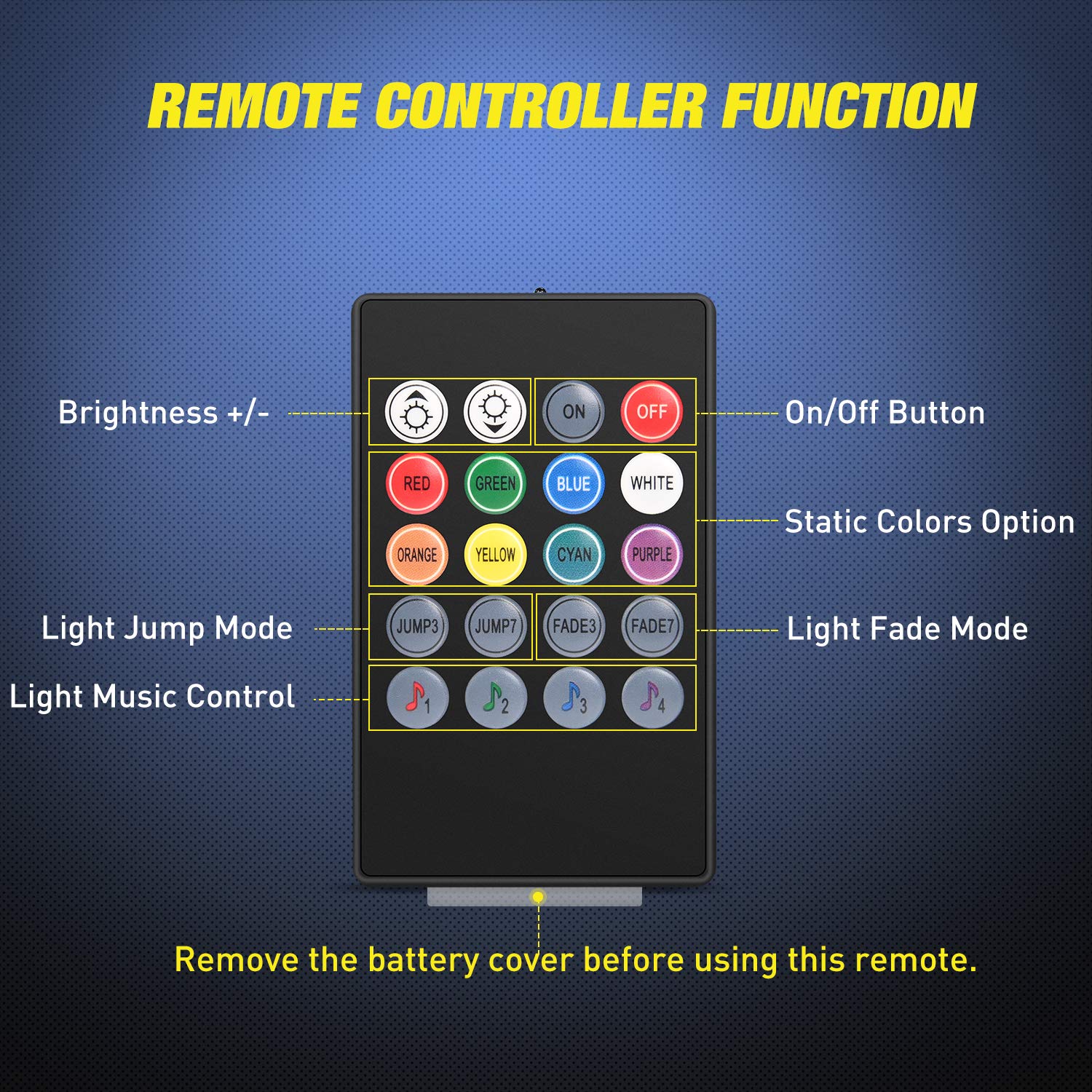 Foto 5 pulgar | Lámpara Para Coche Nilight, 48 Led Dc, 5 V, Multicolor, Con Mando A Distancia - Venta Internacional.