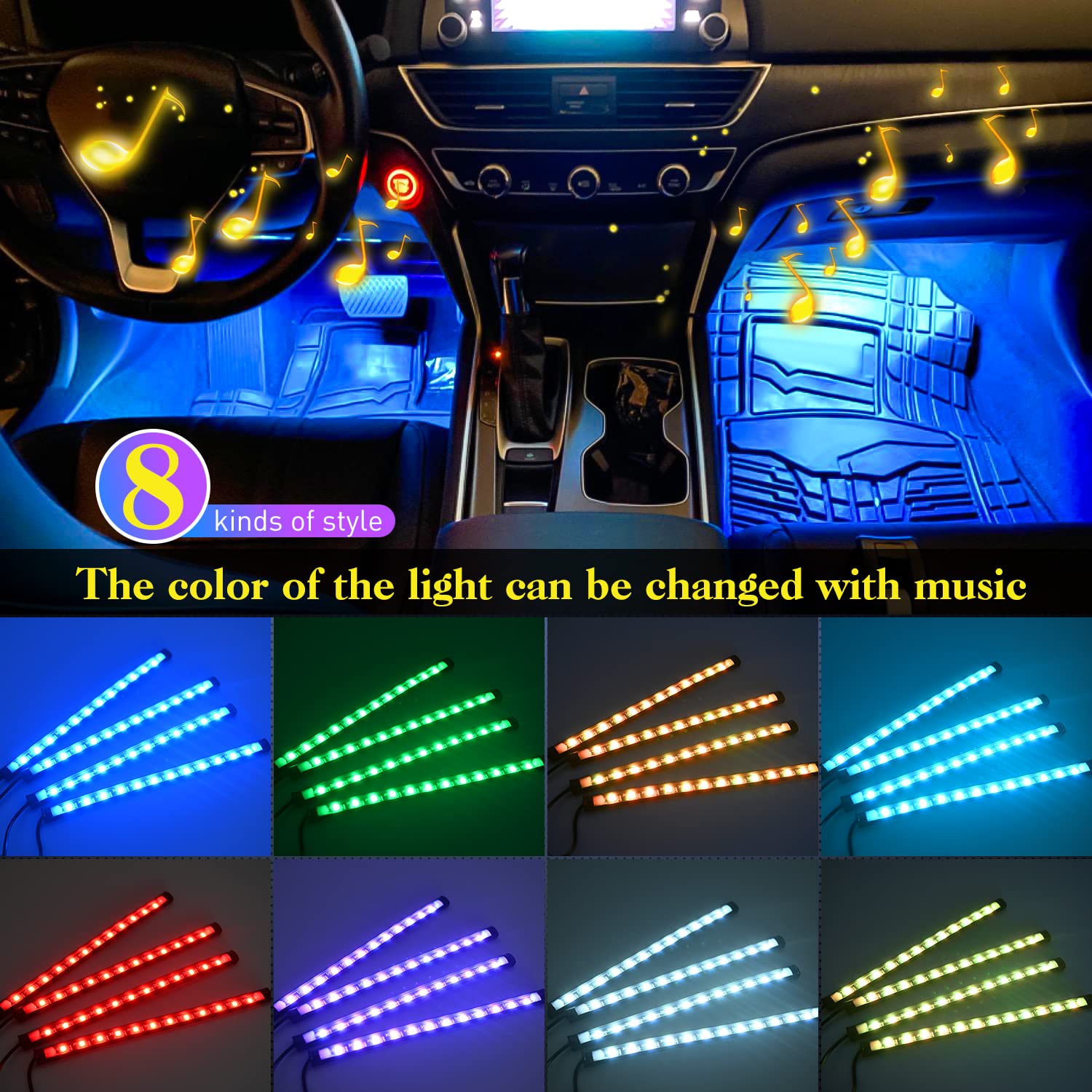 Foto 6 pulgar | Lámpara Para Coche Nilight, 48 Led Dc, 5 V, Multicolor, Con Mando A Distancia - Venta Internacional.