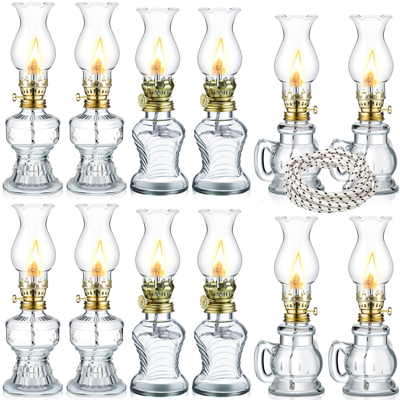 Oil Lamp Yexiya, Lámpara Vintage De Queroseno De Vidrio, Juego De 12 - Venta Internacional.