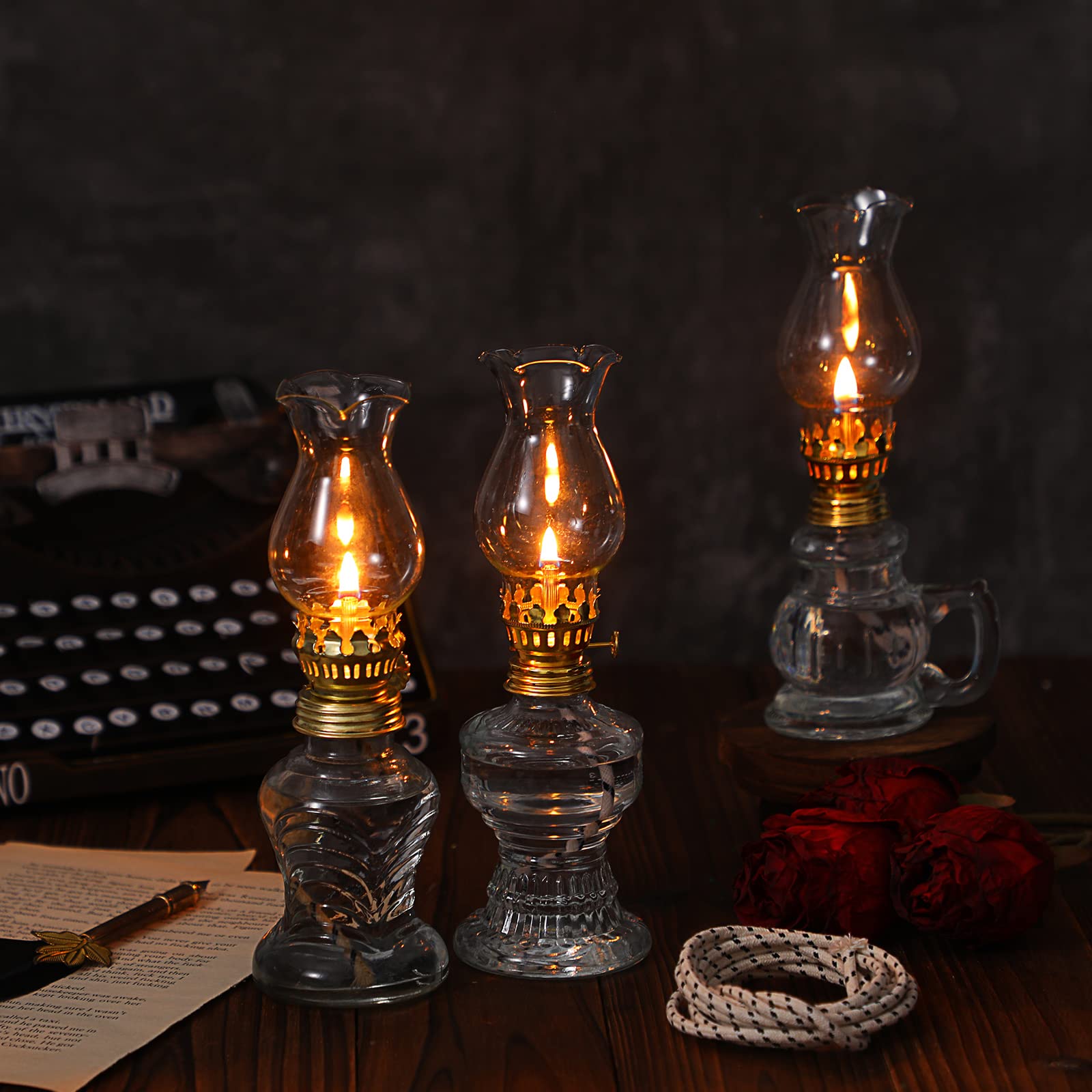 Foto 3 pulgar | Oil Lamp Yexiya, Lámpara Vintage De Queroseno De Vidrio, Juego De 12 - Venta Internacional.