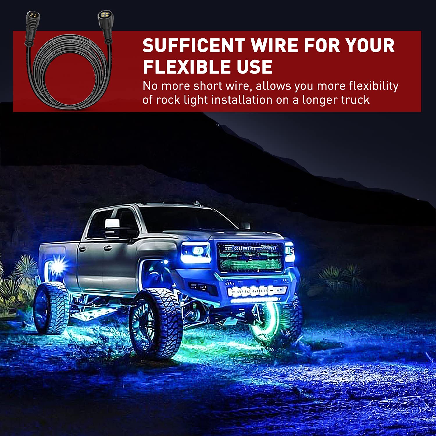 Foto 7 | Cable Rgb De 10 Pies Y 4 Pines Para Nilight 4 Y 8 Pods Rock Light - Venta Internacional.