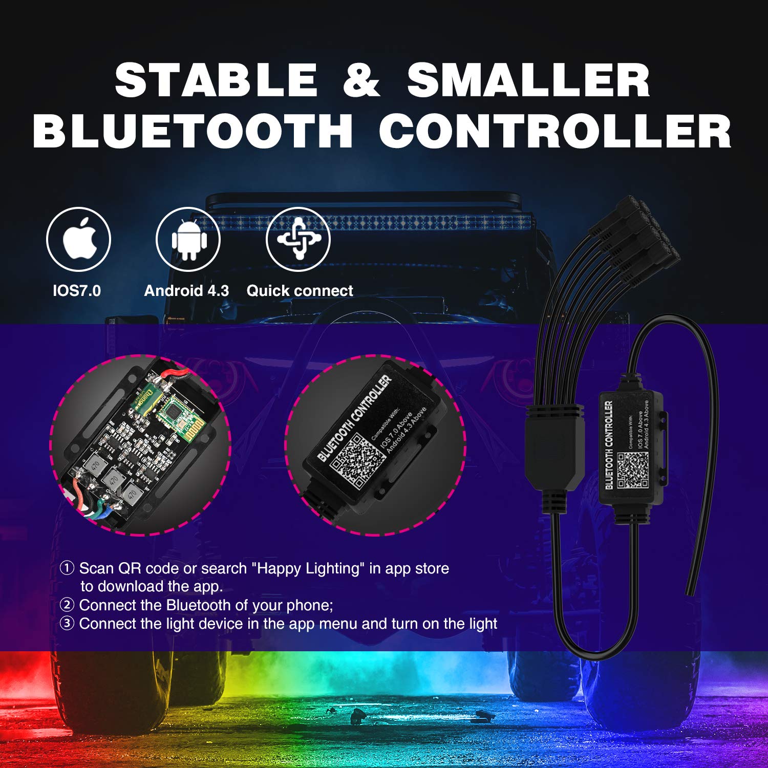 Foto 4 pulgar | Kit De Luces Led Tipo Roca Nilight Rgb 8 Cápsulas Underglow Atv Utv Ip68 - Venta Internacional.
