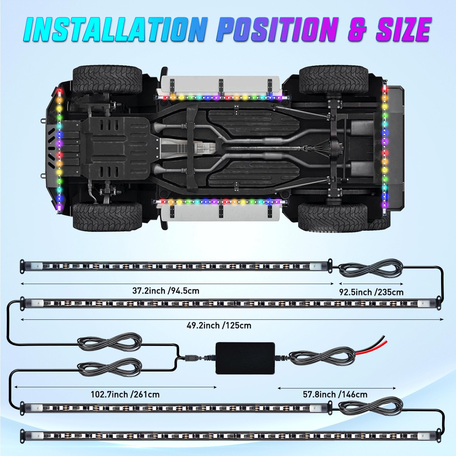 Foto 8 pulgar | Tiras De Luces Decorativas De Neón Para Coche Underglow, 256 Led, Nilight - Venta Internacional.
