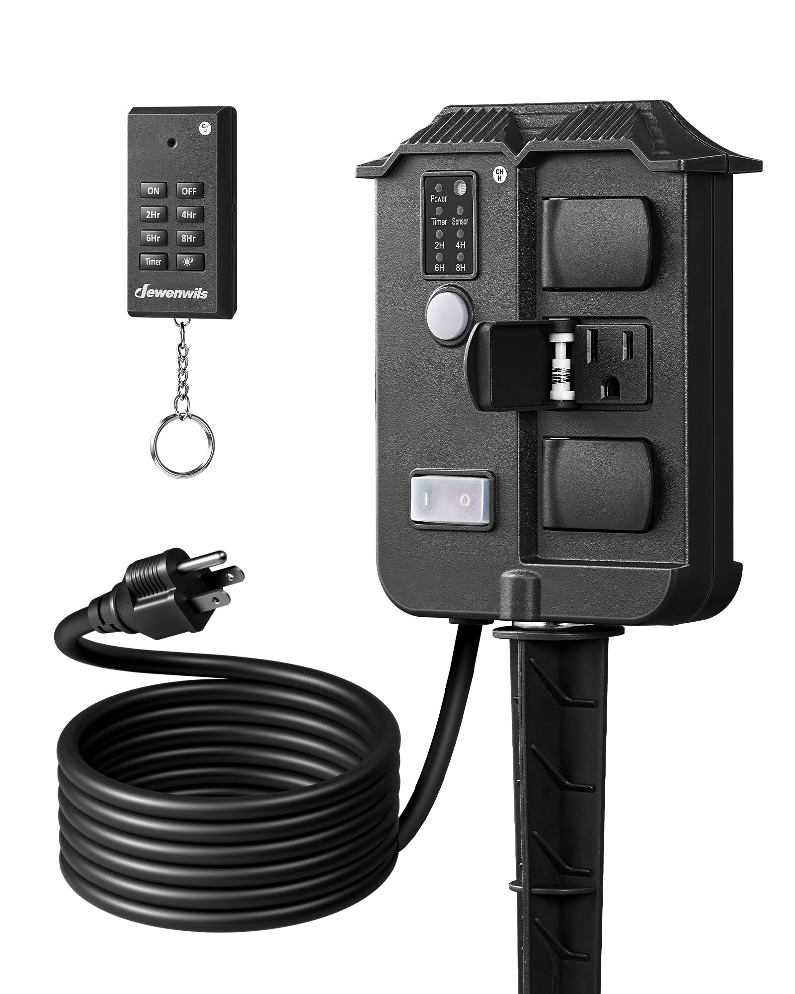Foto 1 | Temporizador Power Stake Para Exteriores Dewenwils, Resistente Al Agua, 100 Pies - Venta Internacional.