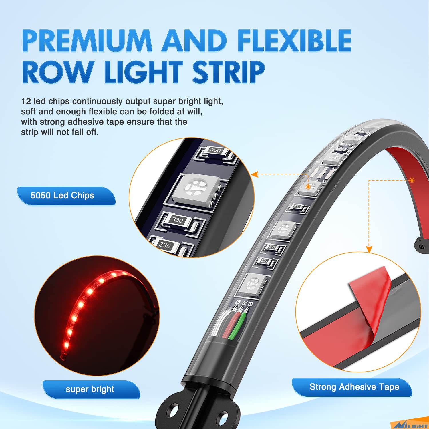 Foto 5 pulgar | Luces Interiores De Coche Nilight, 48 Led, Tiras Led Rgb, 4 Unidades - Venta Internacional.