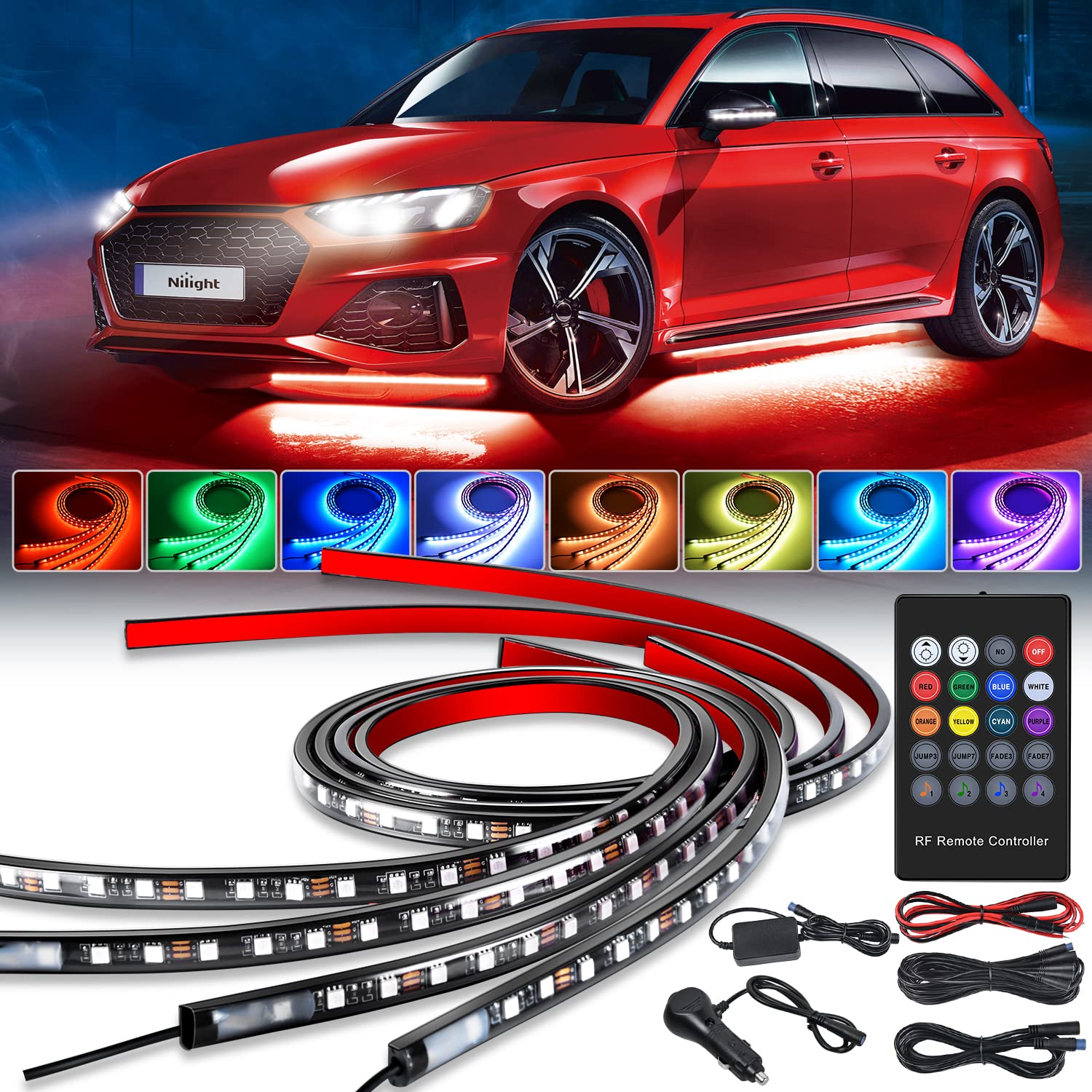 Foto 2 pulgar | Tiras Decorativas De Neón Para Coche Underglow Nilight, 252 Led Rgb - Venta Internacional.