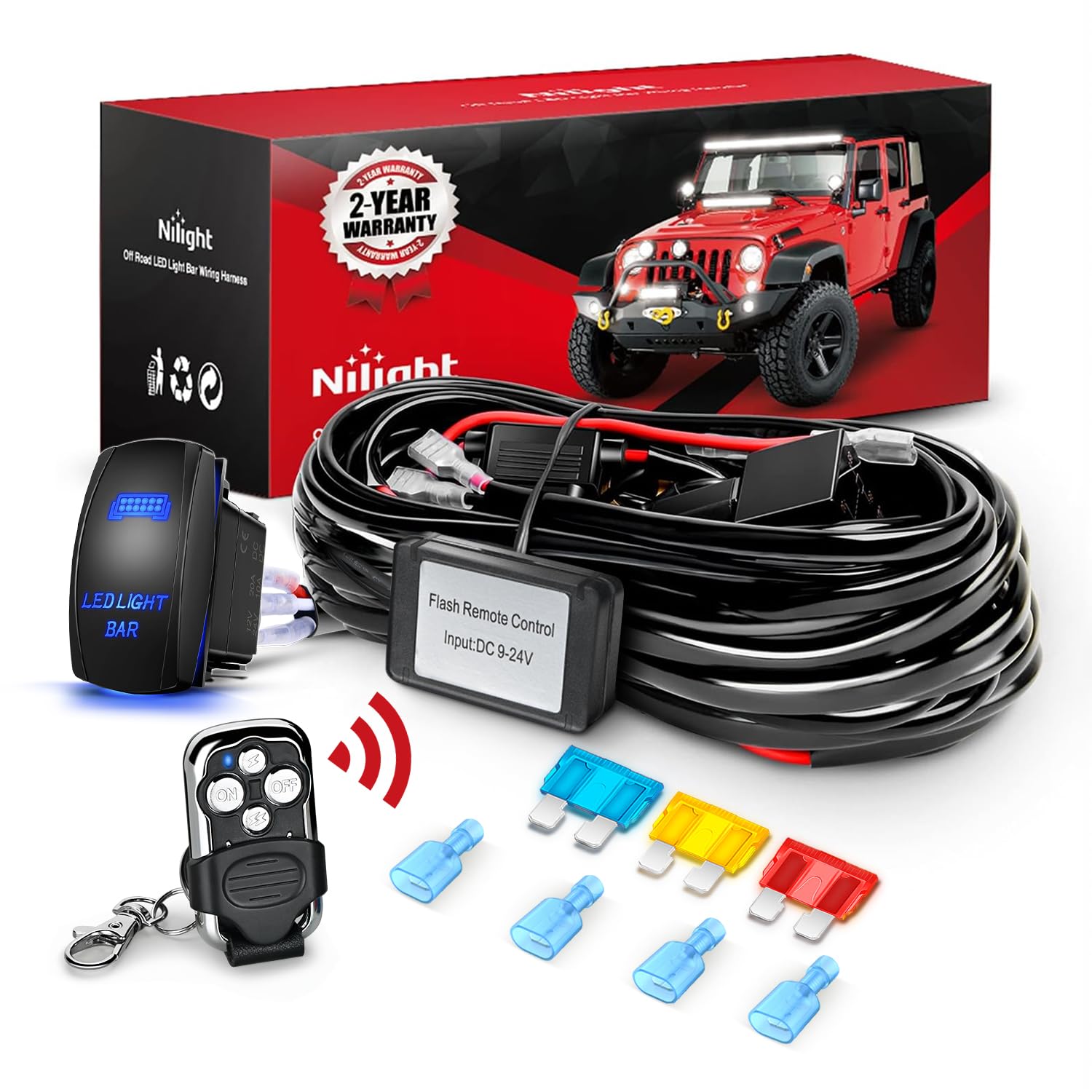 Foto 1 | Arnés De Cableado Para Barra De Luces Led Y Control Remoto Nilight - Venta Internacional.