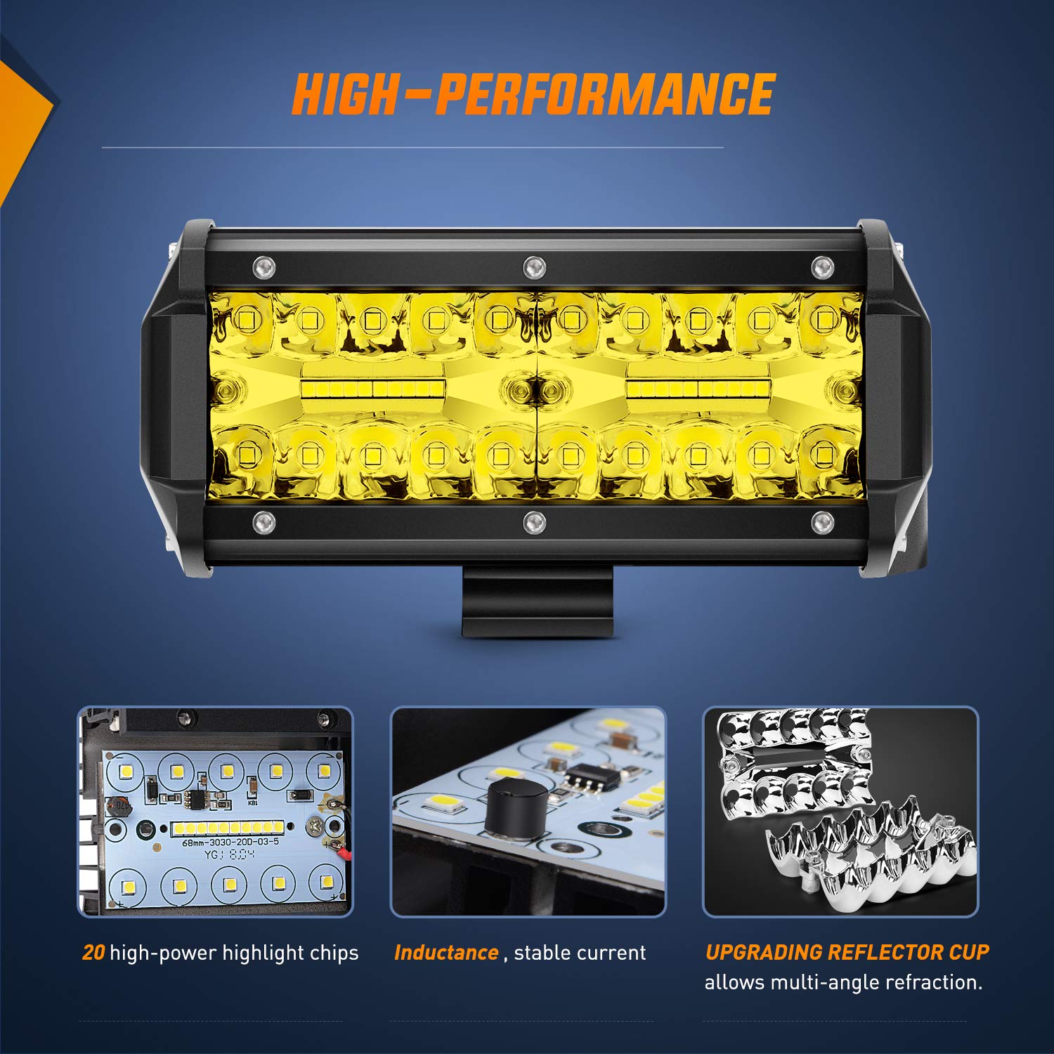 Foto 4 pulgar | Combo Led Pods Nilight, 2 Unidades, 16,5 Cm, 120 W, Color Amarillo - Venta Internacional.