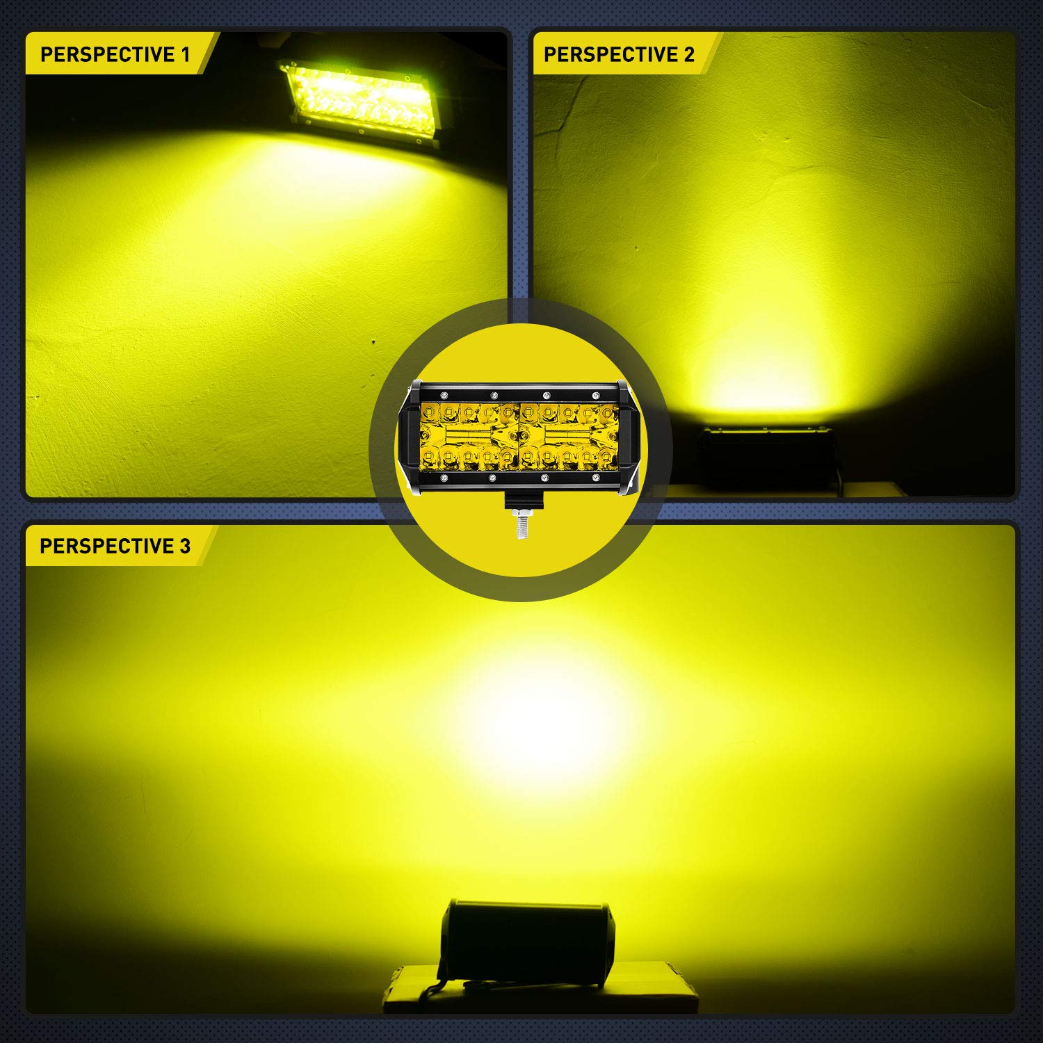 Foto 7 | Combo Led Pods Nilight, 2 Unidades, 16,5 Cm, 120 W, Color Amarillo - Venta Internacional.