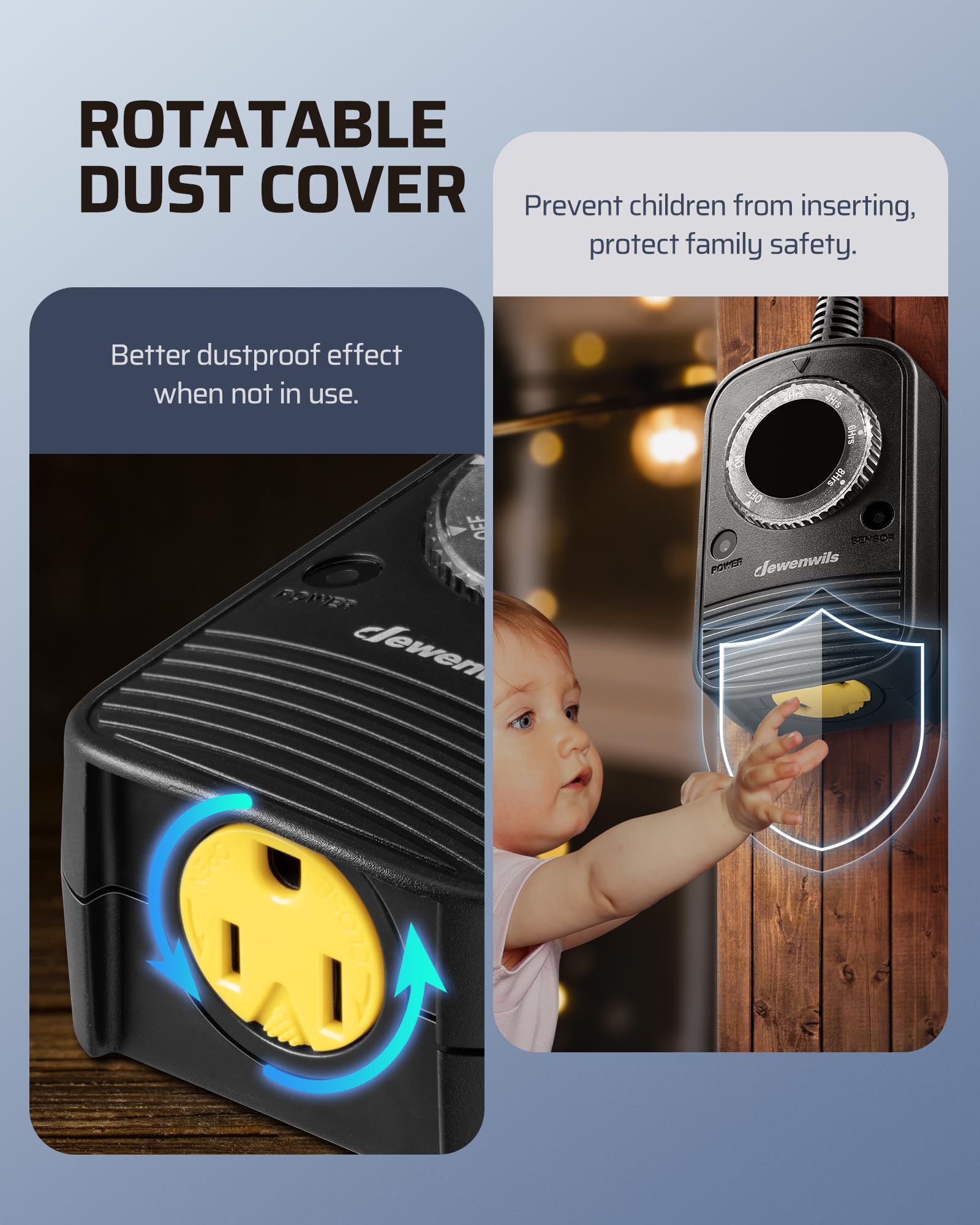 Foto 4 pulgar | Temporizador Para Exteriores Dewenwils, Sensor Del Anochecer Al Amanecer, 10 A, 1/2 Hp, Paquete De 2 - Venta Internac