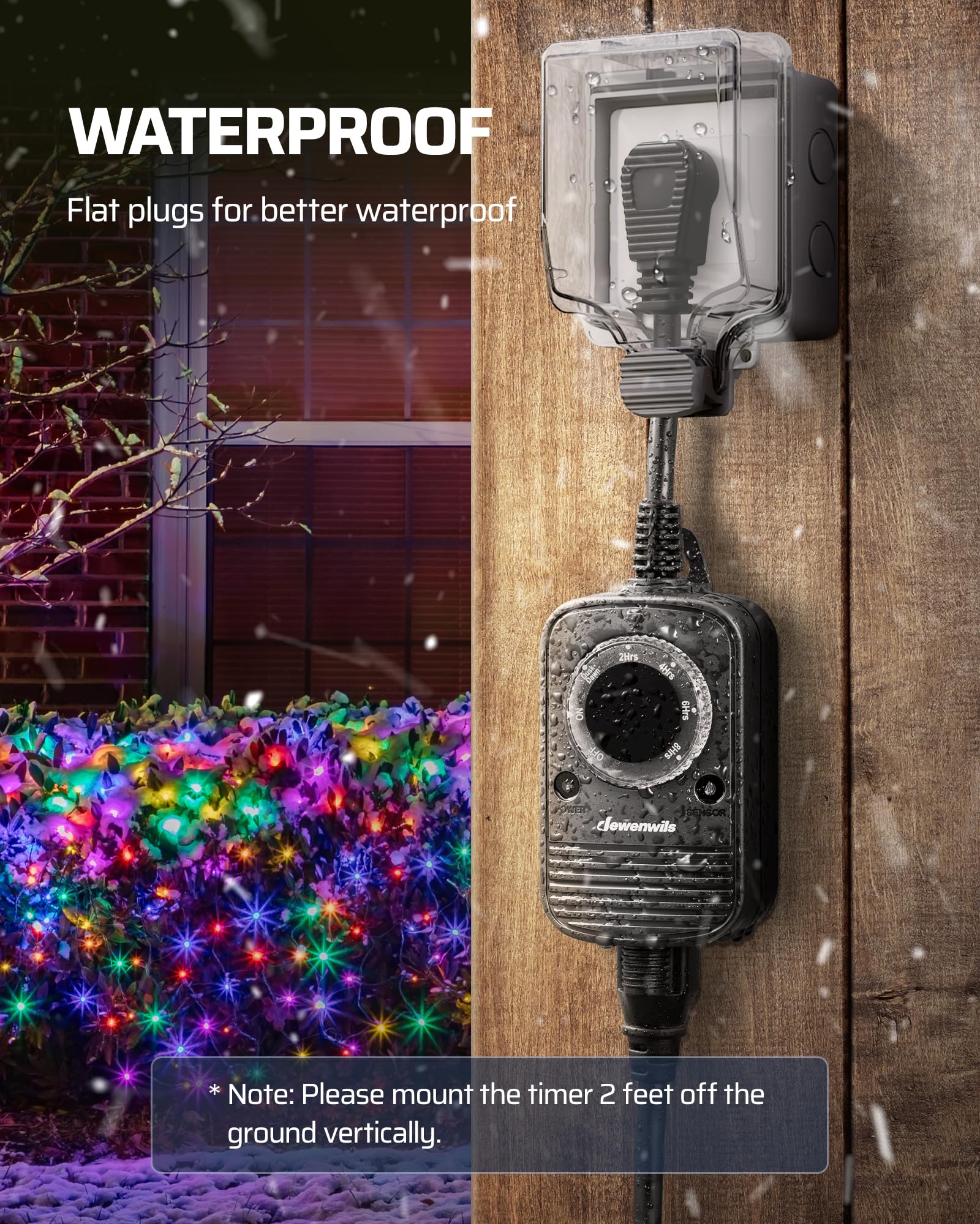 Foto 5 pulgar | Temporizador Para Exteriores Dewenwils, Sensor Del Anochecer Al Amanecer, 10 A, 1/2 Hp, Paquete De 2 - Venta Internac