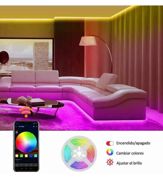 Foto 3 pulgar | Tiras de Luces Xtellar Led RGB 20 m con Control Bluetooth