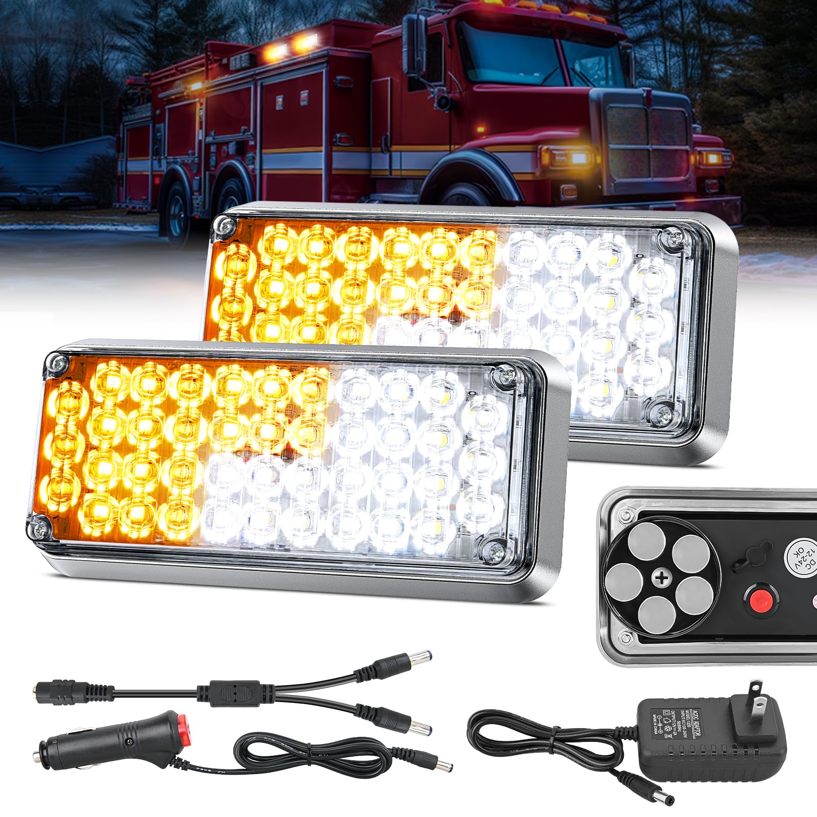 Foto 1 | Luces Estroboscópicas Nilight 42 Led, Ámbar Y Blanco, Inalámbricas, 12 V, 24 V - Venta Internacional.