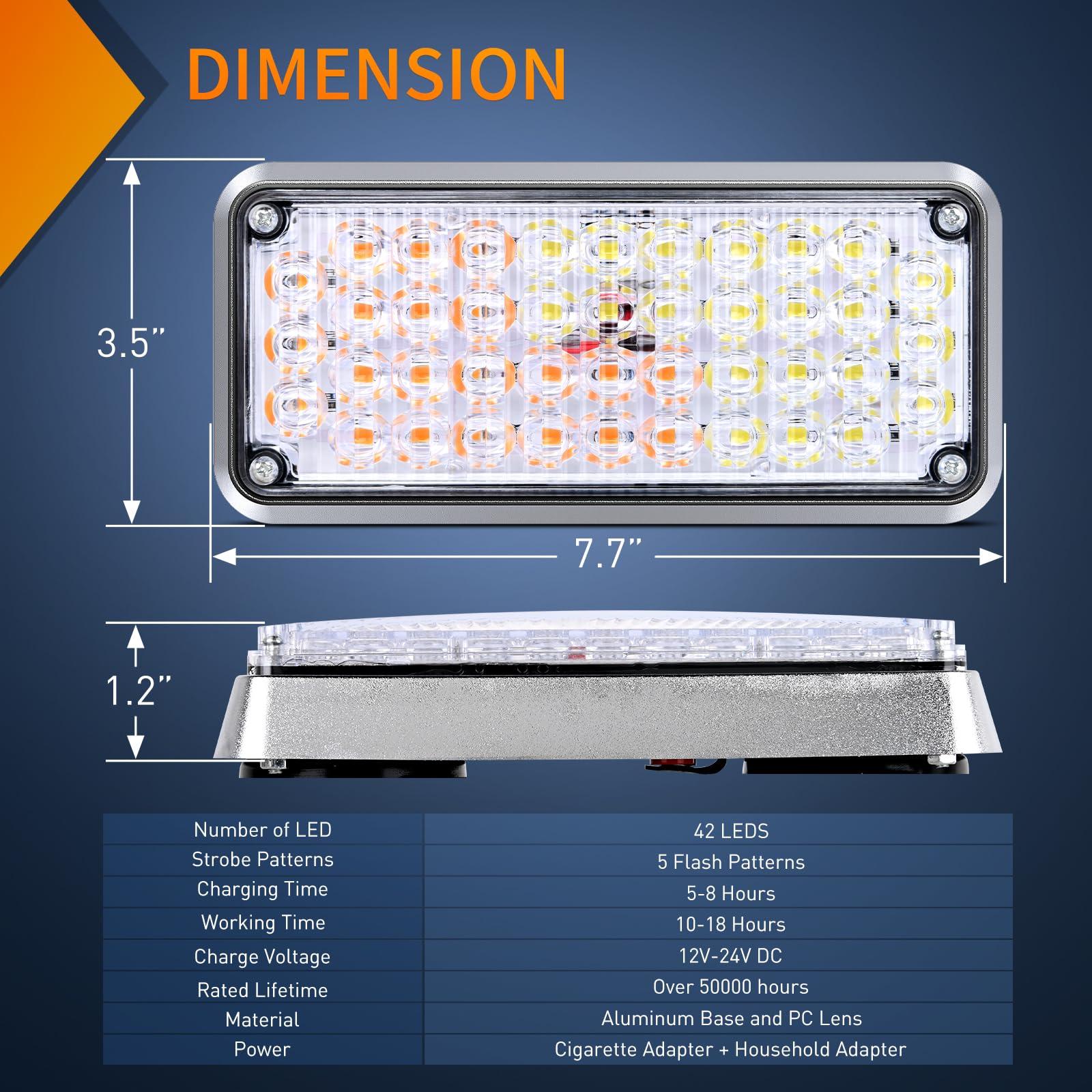 Foto 7 pulgar | Luces Estroboscópicas Nilight 42 Led, Ámbar Y Blanco, Inalámbricas, 12 V, 24 V - Venta Internacional.