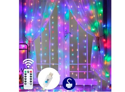 Foto 3 | Luces Decorativas Xtellar 3x3m Cortina De 300 Led, Recargables Por Usb