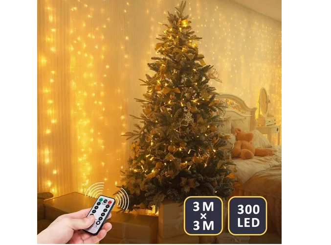 Foto 3 pulgar | Xtellar Cortina De Luces Led 300 Piezas 3*3m, 8 Modos, Usb, Ideal Para Decoración Atractiva Y Encantadora