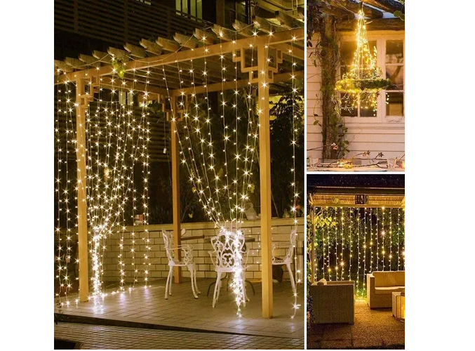 Foto 4 pulgar | Xtellar Cortina De Luces Led 300 Piezas 3*3m, 8 Modos, Usb, Ideal Para Decoración Atractiva Y Encantadora
