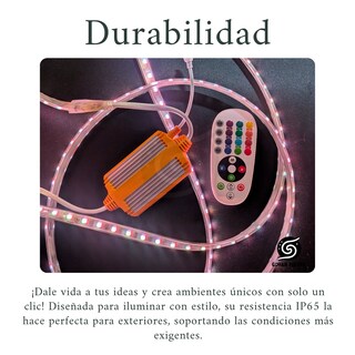 Foto 7 | Manguera Tira Led Neon Rgb Flexible 25m 110v C/ Control Remeto Ip65 Impermeable Ideal Interior Exterior Fachada